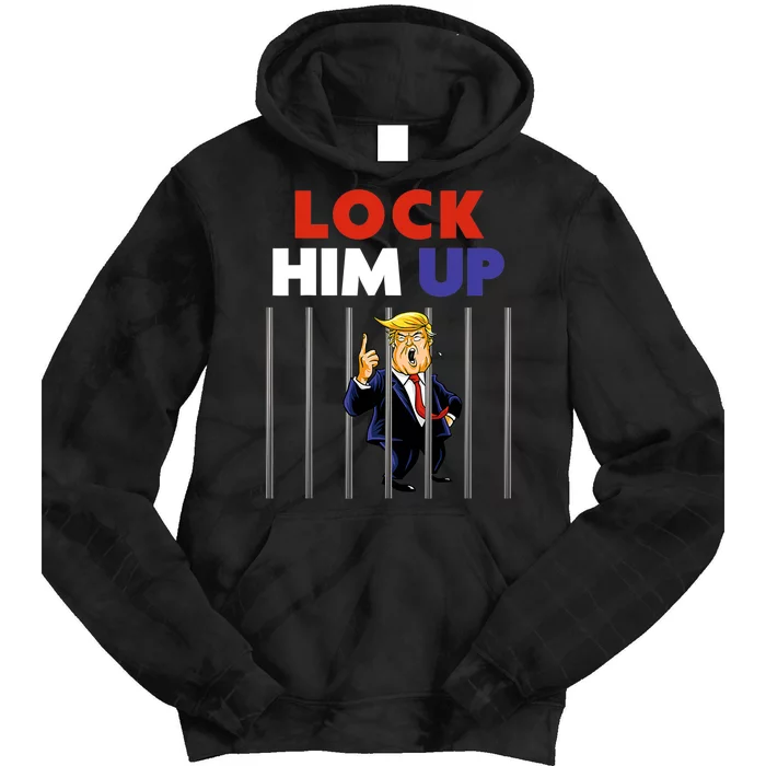 Lock Him Up Anti Trump Political Tie Dye Hoodie