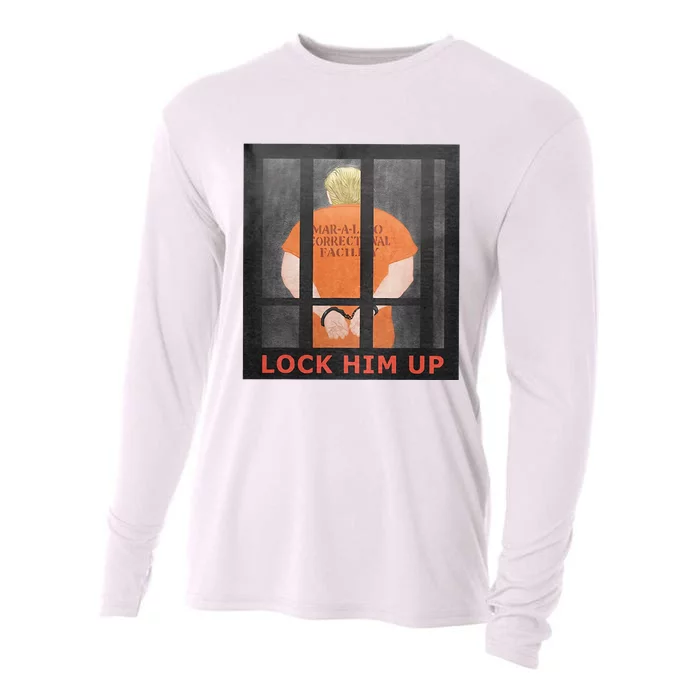 Lock Him Up Anti Trump Cooling Performance Long Sleeve Crew