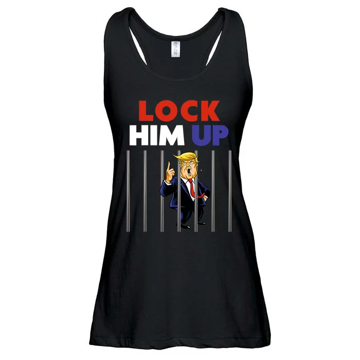 Lock Him Up Anti Trump Political Ladies Essential Flowy Tank