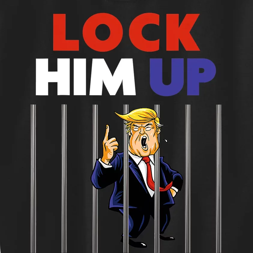 Lock Him Up Anti Trump Political Kids Sweatshirt