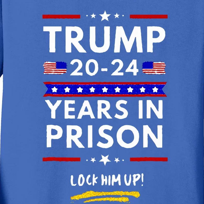 Lock Him Up 2020 2024 Years In Prison Anti Trump Kids Long Sleeve Shirt