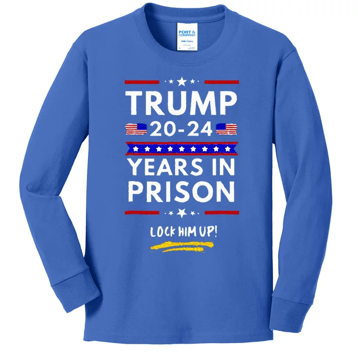 Lock Him Up 2020 2024 Years In Prison Anti Trump Kids Long Sleeve Shirt