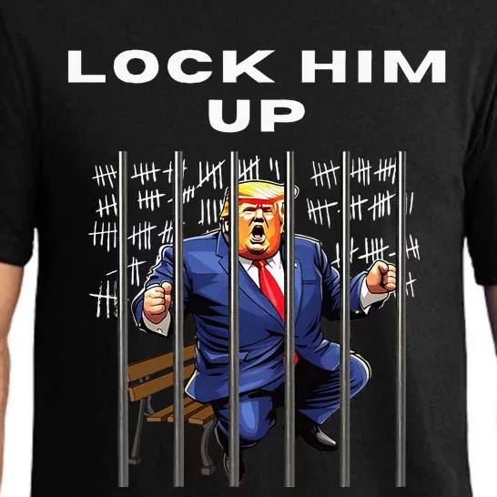 Lock Him Up Antitrump Djt Incarceration Pajama Set