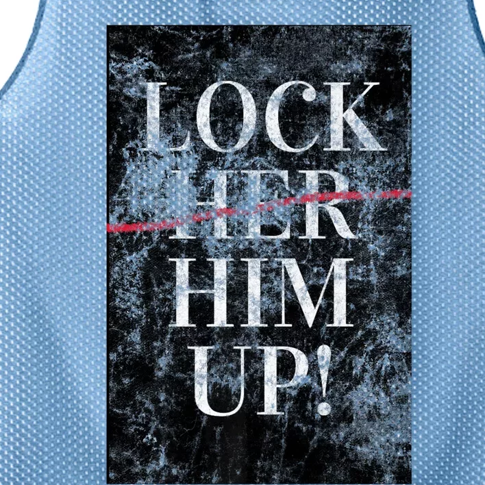 Lock Him Up Anti Trump Funny Mike Flynn Pro Hillary Mesh Reversible Basketball Jersey Tank