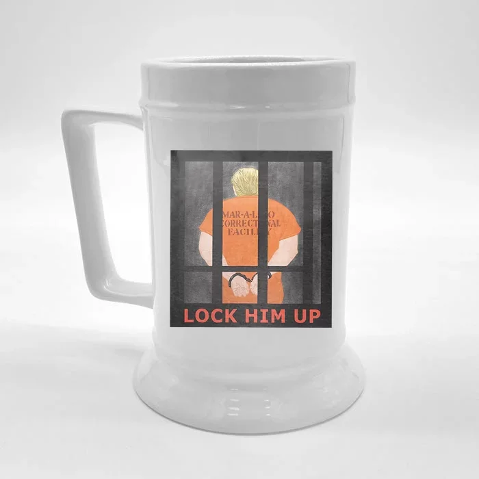 Lock Him Up Anti Trump Front & Back Beer Stein