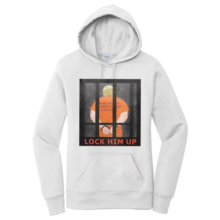 Lock Him Up Anti Trump Women's Pullover Hoodie