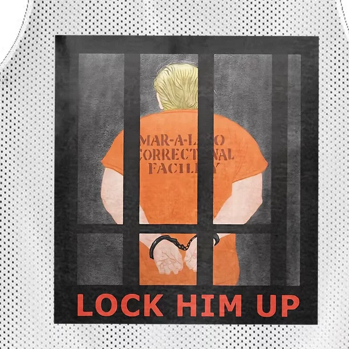 Lock Him Up Anti Trump Mesh Reversible Basketball Jersey Tank