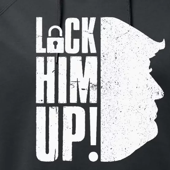 Lock Him Up Democrat Anti Trump Impeach 45 Resist Resign Performance Fleece Hoodie