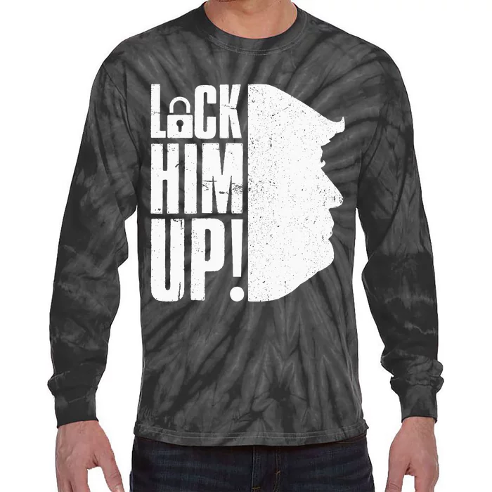 Lock Him Up Democrat Anti Trump Impeach 45 Resist Resign Tie-Dye Long Sleeve Shirt