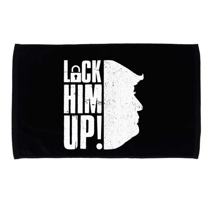 Lock Him Up Democrat Anti Trump Impeach 45 Resist Resign Microfiber Hand Towel