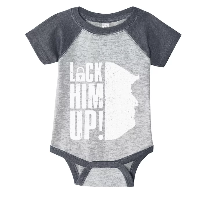 Lock Him Up Democrat Anti Trump Impeach 45 Resist Resign Infant Baby Jersey Bodysuit