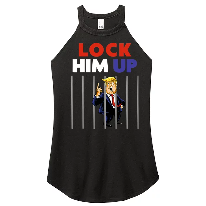 Lock Him Up Anti Trump Political Women’s Perfect Tri Rocker Tank