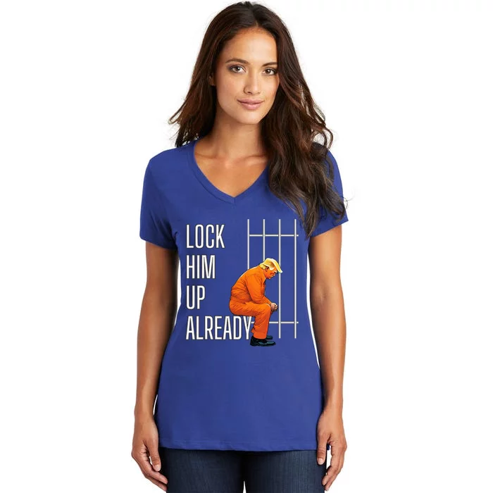 Lock Him Up Already Women's V-Neck T-Shirt