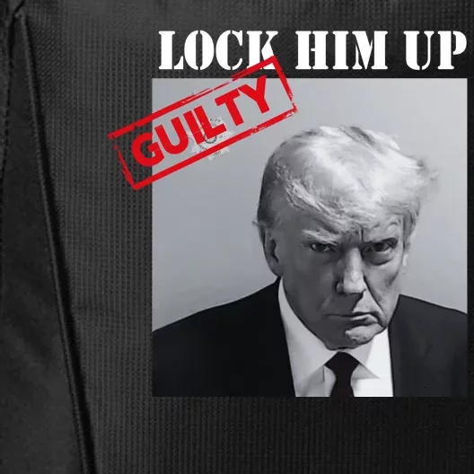 Lock Him Up Donald Trump Guilty Mugshot City Backpack