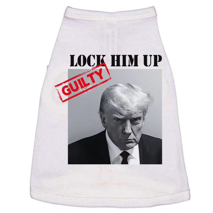 Lock Him Up Donald Trump Guilty Mugshot Doggie Tank