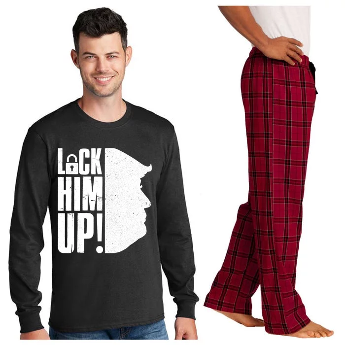 Lock Him Up Democrat Anti Trump Impeach 45 Resist Resign Long Sleeve Pajama Set