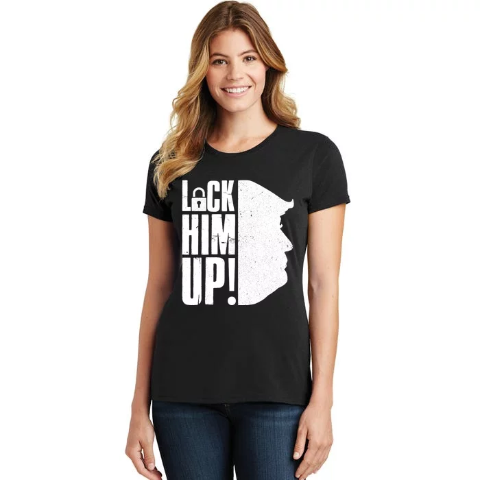 Lock Him Up Democrat Anti Trump Impeach 45 Resist Resign Women's T-Shirt