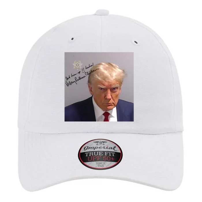 Lock Him Up Funny Hilary Clinton Donald Trump Mugshot The Original Performance Cap