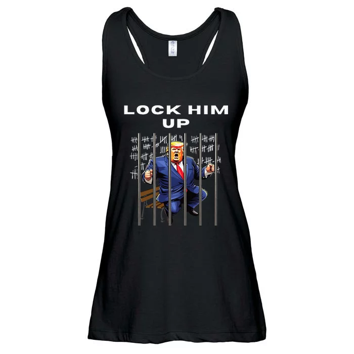 Lock Him Up Antitrump Djt Incarceration Jail Trump Ladies Essential Flowy Tank