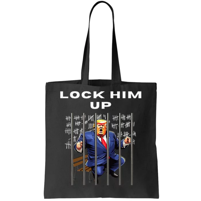 Lock Him Up Antitrump Djt Incarceration Jail Trump Tote Bag