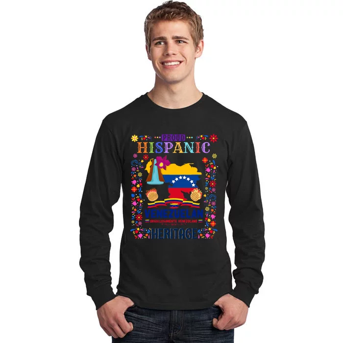 Latin Heritage Venezuelan Flag Outfit Idea Venezuela Tall Long Sleeve T-Shirt