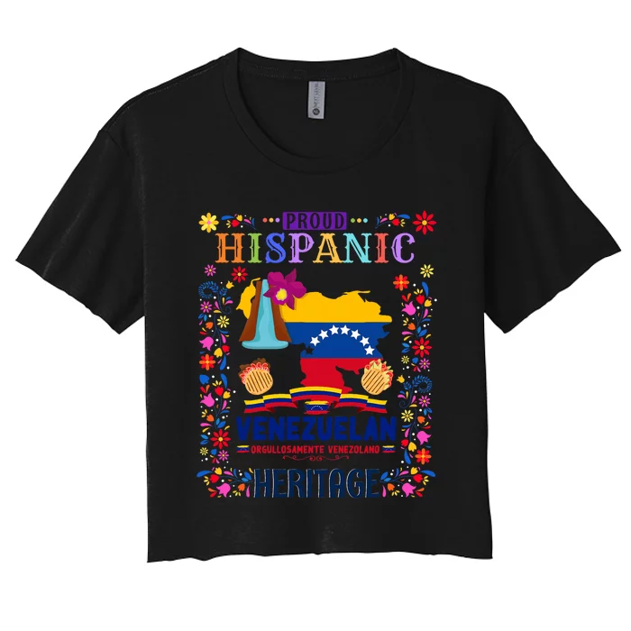 Latin Heritage Venezuelan Flag Outfit Idea Venezuela Women's Crop Top Tee