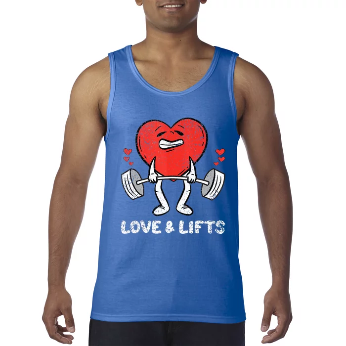 Lifting Heart Valentines Day Love Fitness Gym Workout Tank Top