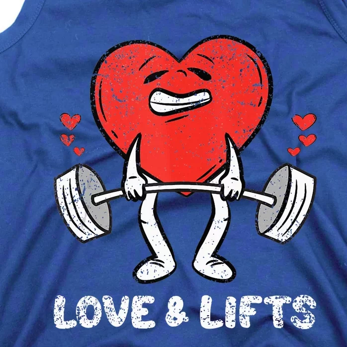 Lifting Heart Valentines Day Love Fitness Gym Workout Tank Top