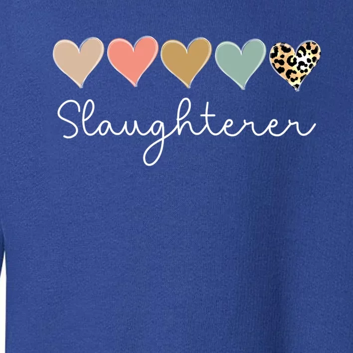 Leopard Hearts Valentine's Day For Team Slaughterer Vgiftday Gift Toddler Sweatshirt