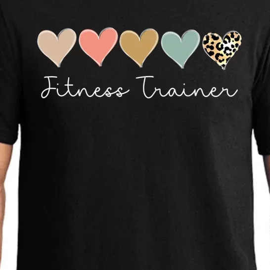 Leopard Hearts Valentine's Day For Team Fitness Trainer Meaningful Gift Pajama Set