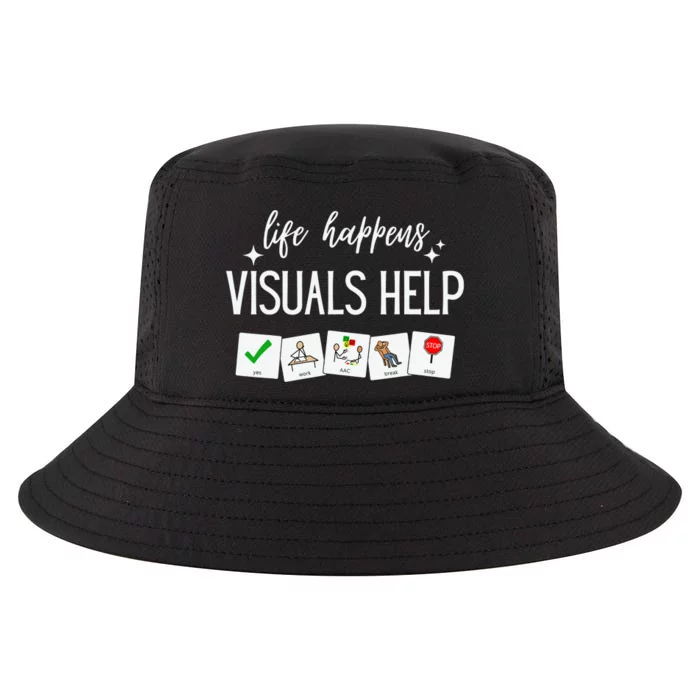 Life Happens Visuals Help Special Education Teacher Aide Cool Comfort Performance Bucket Hat