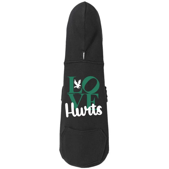 Love Hurts Vintage Philly Hurts So Good Eagles Fan Doggie 3-End Fleece Hoodie