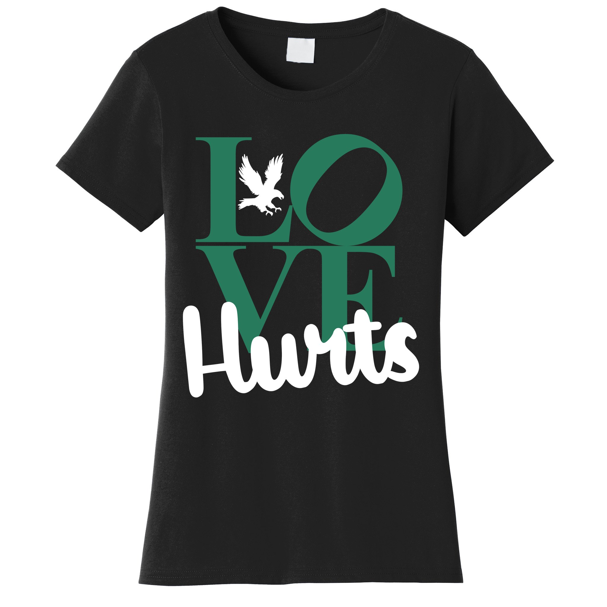 Love Hurts Vintage Philly Hurts So Good Eagles Fan Women's T-Shirt