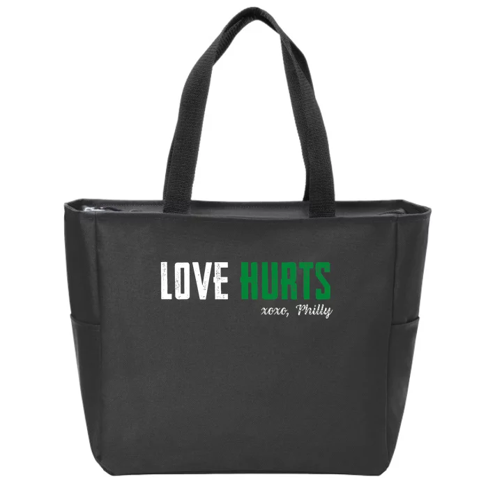 Love Hurts Vintage Philly Hurts So Good Eagle_s Fan Retro Zip Tote Bag