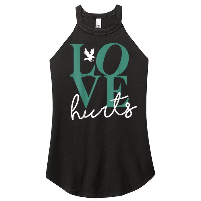 Hurts So Good Eagles Fan - Love Hurts Eagles Fan Vintage Women’s Perfect Tri Rocker Tank