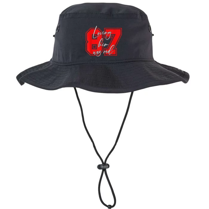 Loving Him Was Red Football 87 Football Lover Legacy Cool Fit Booney Bucket Hat