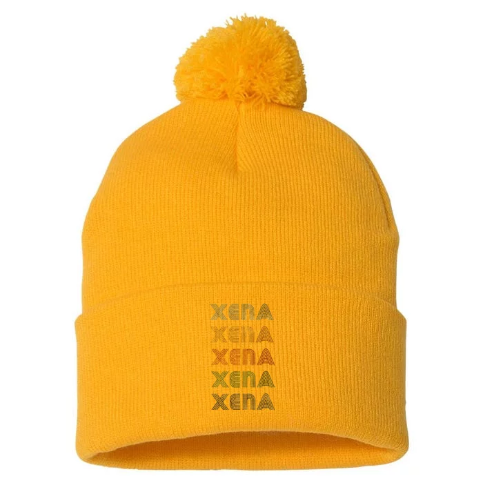 Love Heart Xena Grunge Pom Pom 12in Knit Beanie