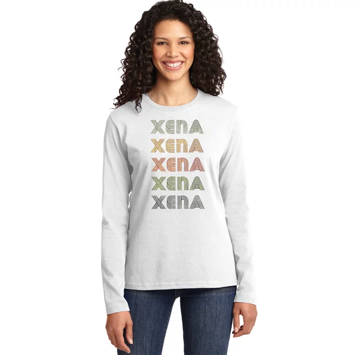 Love Heart Xena Grunge Ladies Long Sleeve Shirt