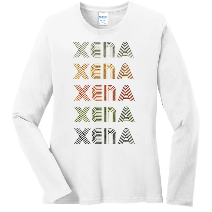 Love Heart Xena Grunge Ladies Long Sleeve Shirt