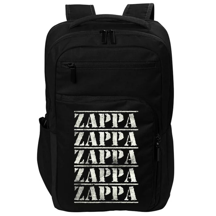 Love Heart Zappa Grunge Retro Vintage Style Black Zappa Tshirtmin.Png Impact Tech Backpack