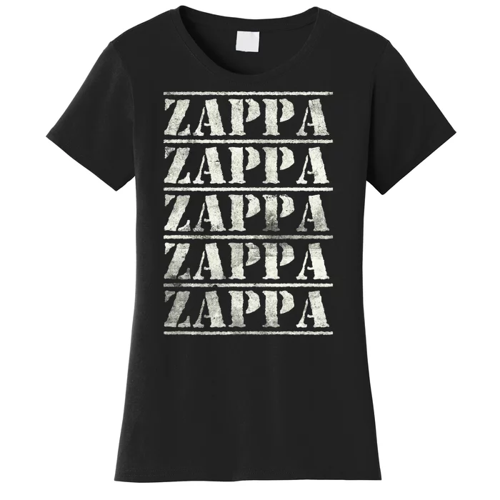 Love Heart Zappa Grunge Retro Vintage Style Black Zappa Tshirtmin.Png Women's T-Shirt