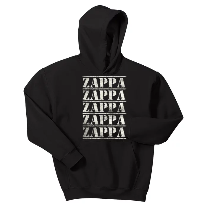 Love Heart Zappa Grunge Retro Vintage Style Black Zappa Tshirtmin.Png Kids Hoodie