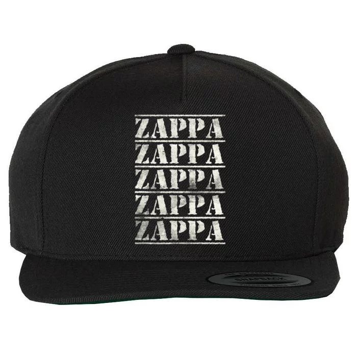 Love Heart Zappa Grunge Retro Vintage Style Black Zappa Tshirtmin.Png Wool Snapback Cap