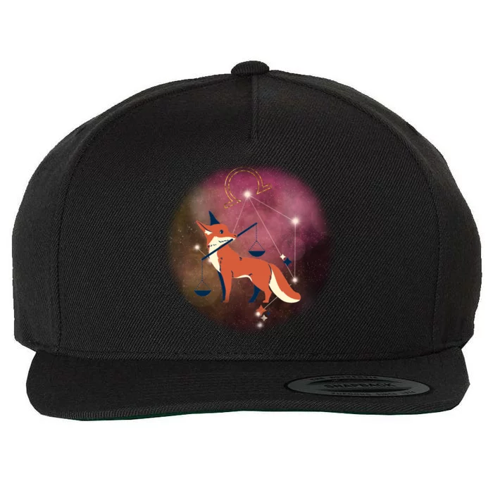 Libra Horoscope Zodiac Sign Floral Design Gift Wool Snapback Cap