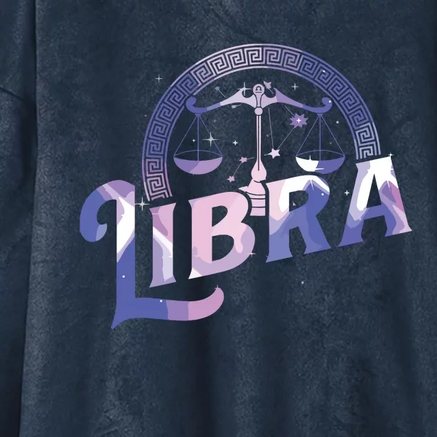 Libra Horoscope Zodiac Sign Astrology Symbol Hooded Wearable Blanket