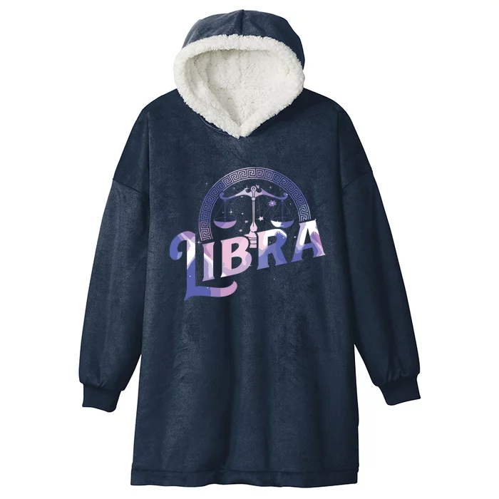 Libra Horoscope Zodiac Sign Astrology Symbol Hooded Wearable Blanket