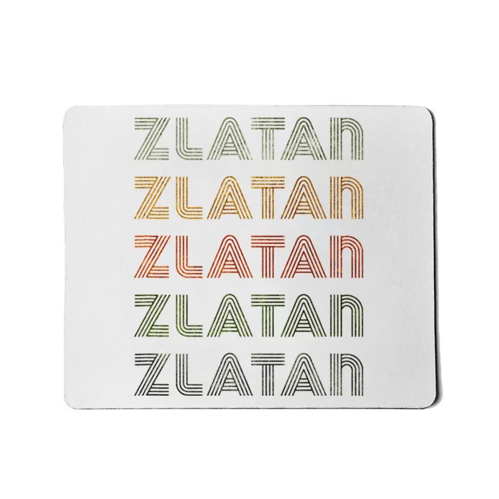 Love Heart Zlatan Grunge Vintage Style Black Zlatan Mousepad