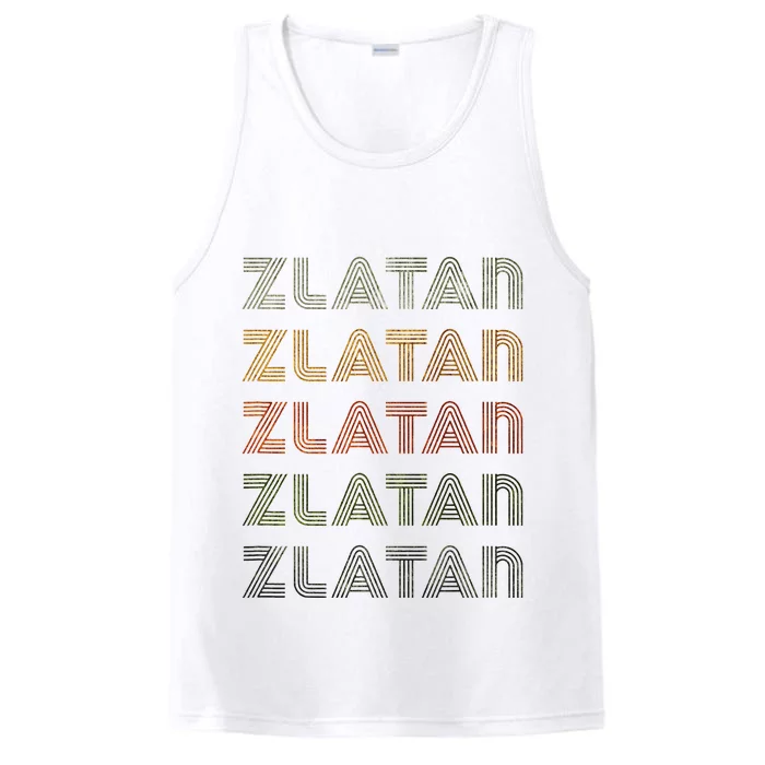 Love Heart Zlatan Grunge Vintage Style Black Zlatan Performance Tank