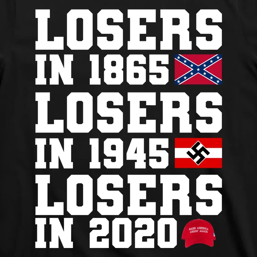 Losers In 1865 Losers In 1945 Losers In 2020 T-Shirt