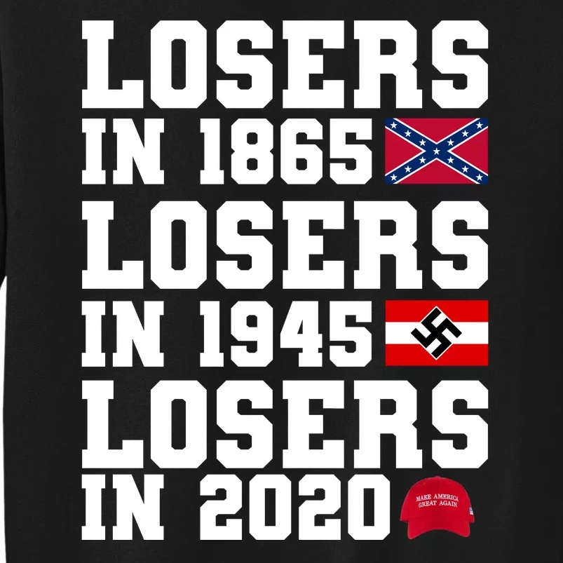 Losers In 1865 Losers In 1945 Losers In 2020 Tall Sweatshirt